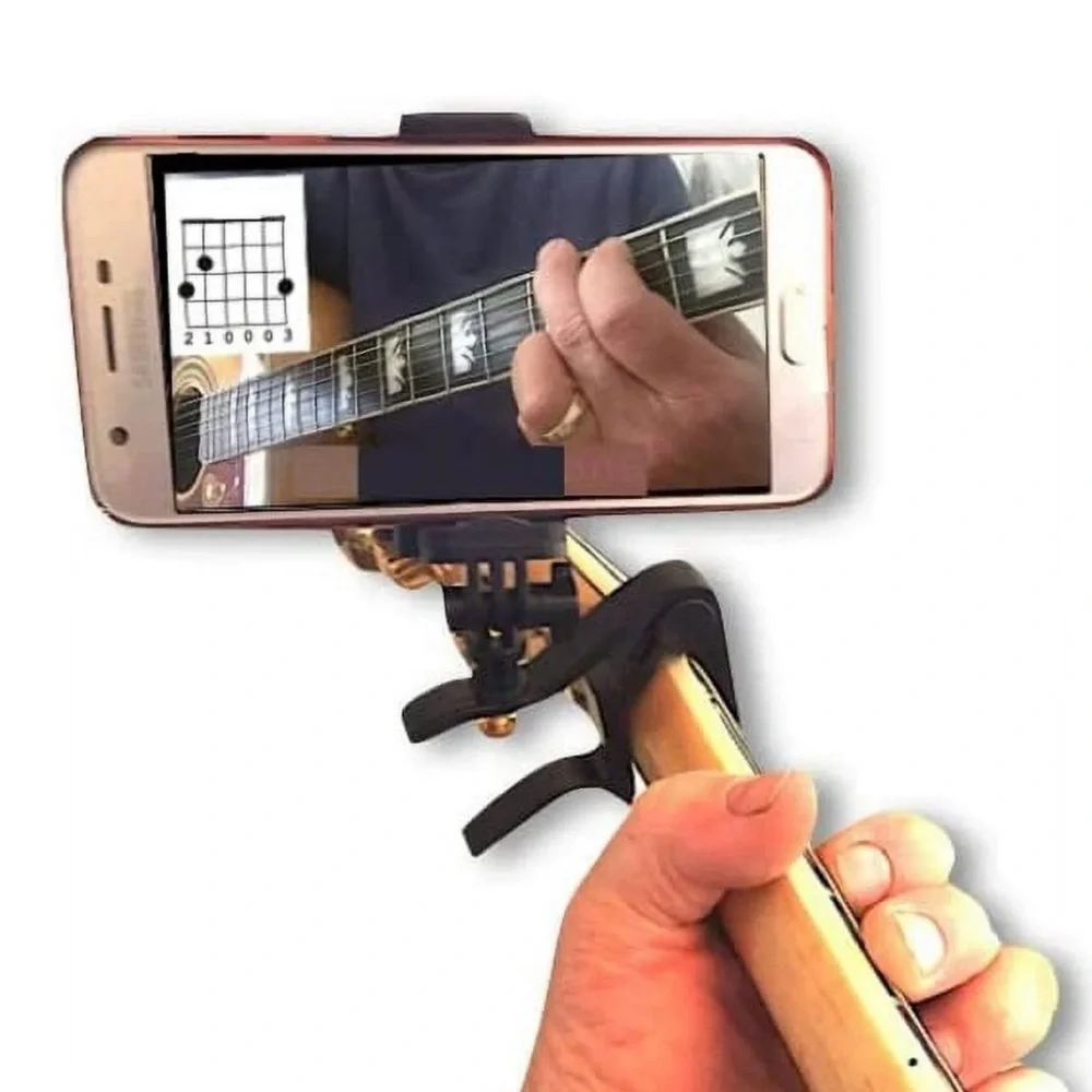Smart-Po is the patented capo that holds your smartphone